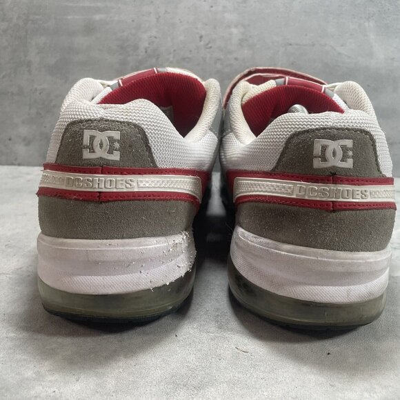 RARE DC XT-M Shoes SDU Nubuck Leather Skate Men’s Strap Low Top‎ White Red Sz 12 - Picture 2 of 7
